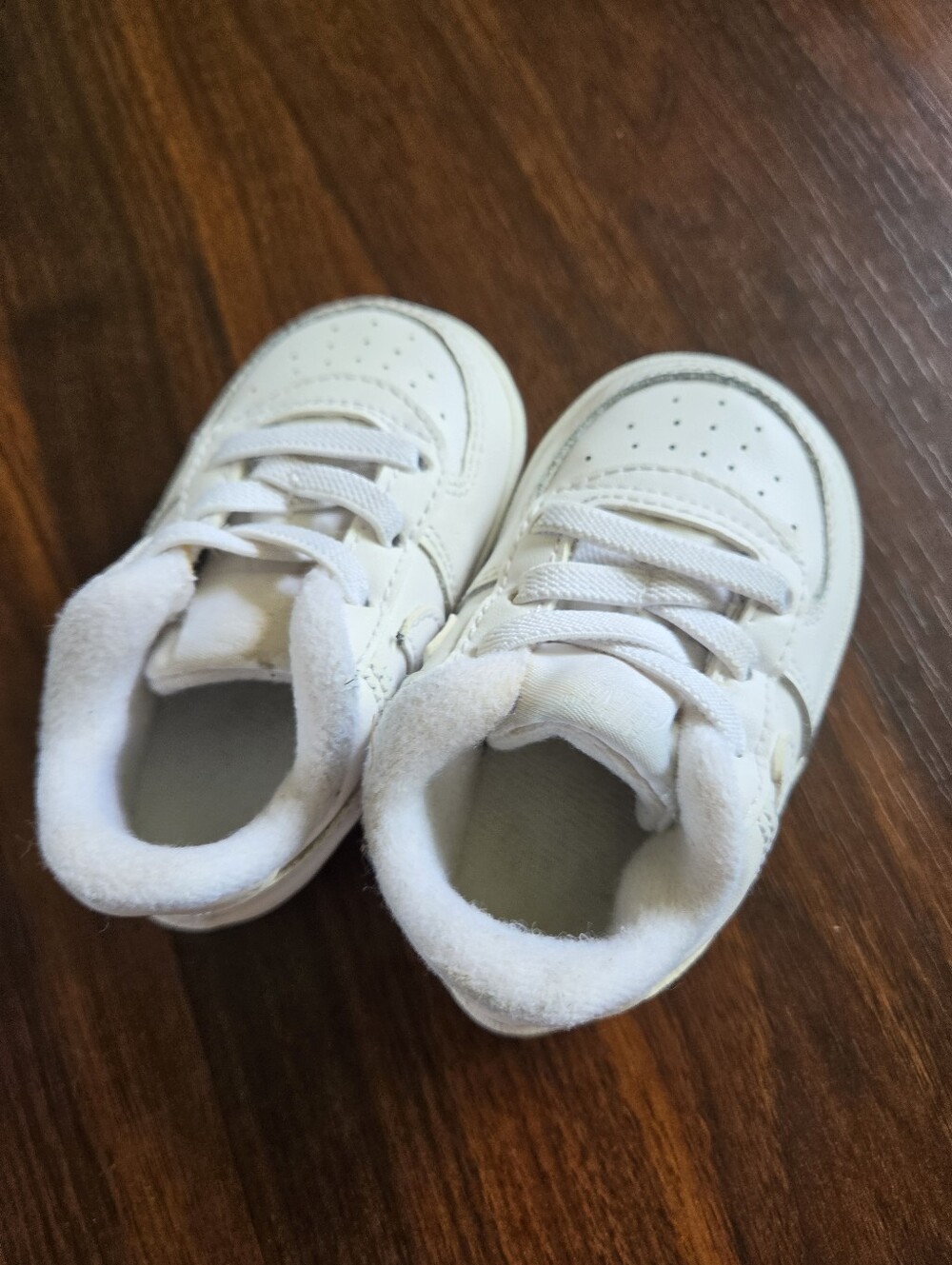 Nike Air Force 1 Crib Shoes – Triple White Size 3C Baby Unisex Boy Girl - Picture 7 of 9